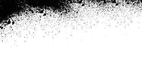 Obraz premium Black and white grunge texture with distressed spray paint splatter effect