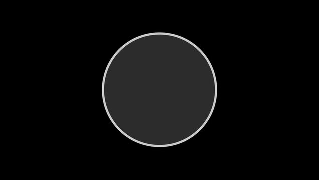 white circles pulsating. symbol. Shape animation circle loop