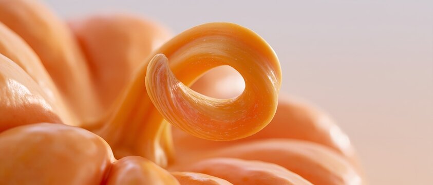Pumpkin stem in spiral shape