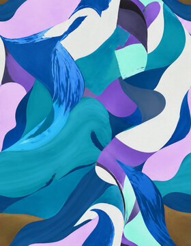 abstract shaped watercolor colorful background seamless print pattern 