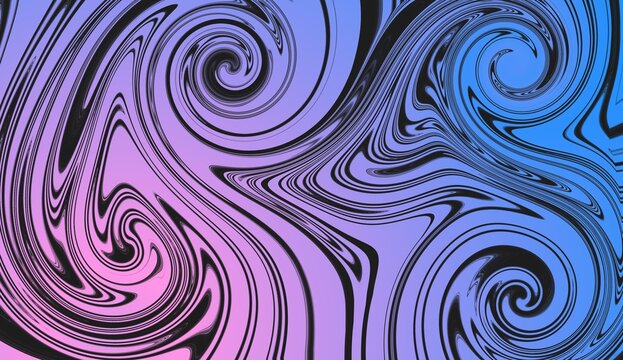 Abstract liquid marble background with vibrant pink, purple, and blue gradient fluid swirl pattern