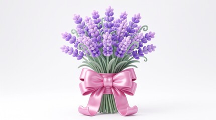 Obraz premium 3D render of an elegant iris flower, vibrant royal purple and blue petals with golden accents, intricate natural patterns, flawless velvety textures, isolated on a pure white background. Professional 