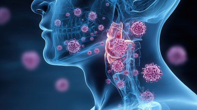 Mumps Virus Infection Medical Animation Showing Parotitis Inflammation, Salivary Gland Swelling, Viral Transmission, Immune Response, Vaccination, Disease Prevention and Public Health Education Concep