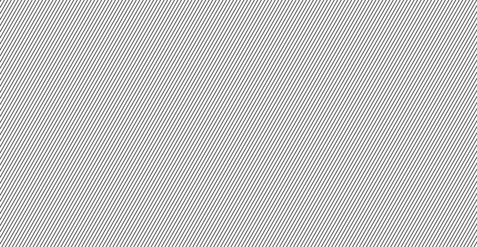 Clean black thin diagonal parallel lines repeat uniformly, minimal geometric stripe hatching texture for mockup overlay, wallpaper, and print design.