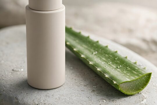 Aloe Vera Cosmetics and Skincare Product Mockup