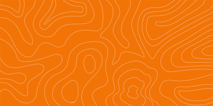 Creative salmon fillet topographic texture pattern vector. Orange abstract fish meat lines background for seafood packaging, culinary branding, and restaurant menus.