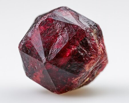 Red Garnet Crystal: Faceted Gemstone Close-Up