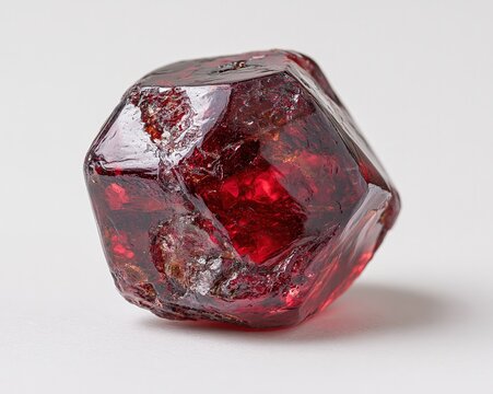 Faceted Ruby Gemstone Close-Up