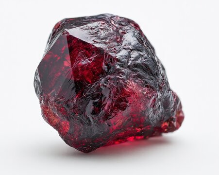 Raw Ruby Gemstone Close-Up
