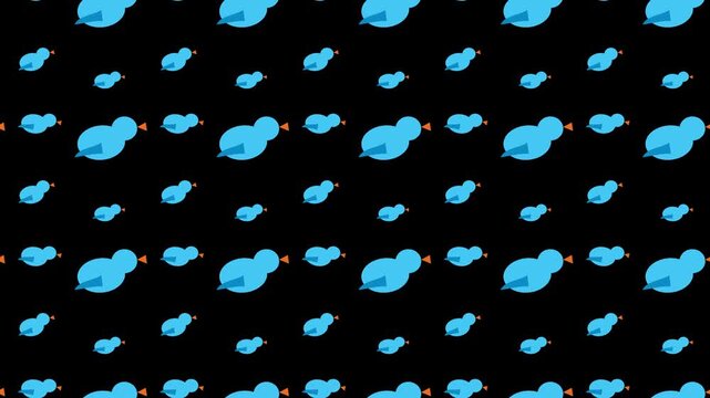 4k Small Paw Staggered Seamless Pattern Design in High Definition Blue