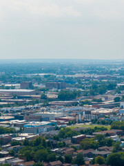 Fototapeta premium Aerial shot of homes and apartments in Chicago Illinois USA