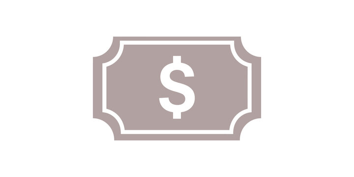 Simple dollar bill symbol for finance and economic related concepts.