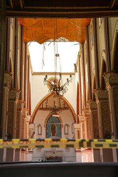 Iglesia Perpetuo Socorro de Alcal&aacute; tras el terremoto del Eje Cafetero 2026, Valle del Cauca, Colombia.
