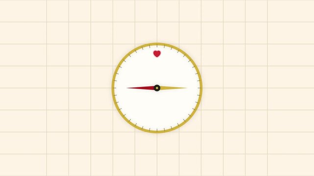 Compass Needle Animation Spinning Toward a Red Heart Icon