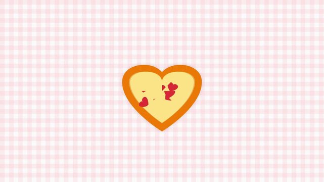 Pizza Slices Forming a Heart Shape Animation
