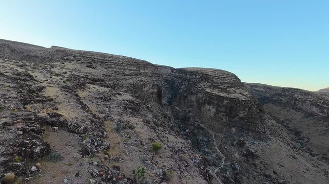 Aerial Cowboy Canyon Red Rock Las Vegas Desert Cliffs Fly Through