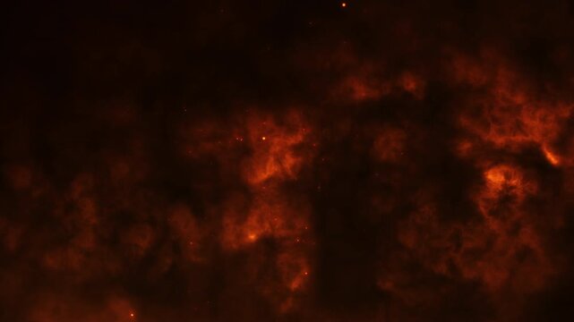 Fiery red smoke and flame overlay on black, glowing ember texture for cinematic heat, fire, energy and dark backgrounds. 4K 60fps loop.