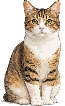 Felis catus illustration art