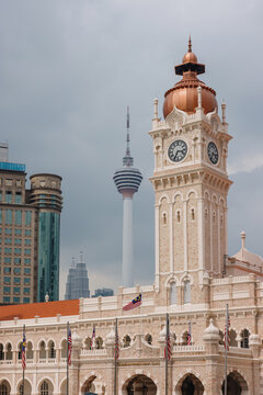 Sultan Abdul Samad Building with Kuala Lumpur Tower
