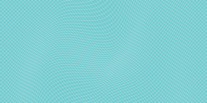 Distorted background with a white outline over light blue. Abstract psychedelic pattern with wavy doodle lines.