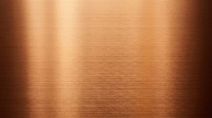 Fototapeta premium Brushed Copper Metal Texture Background with Horizontal Grain and Elegant Metallic Sheen for Industrial Design