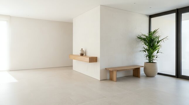 A Spacious and Contemporary Entrance Hall of a Modern Family Home Featuring Clean Lines Minimalist Design and a Welcoming Atmosphere Showcasing the Elegance of Modern Residential Architecture