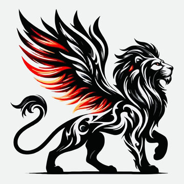 Lion company brand logo design and bradning