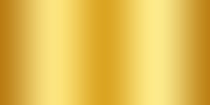 Golden gradient background with metallic texture. Polished gold foil surface for luxury branding. Elegant yellow metal backdrop for premium design.