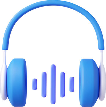3d Headphones and Mobile modern playing video