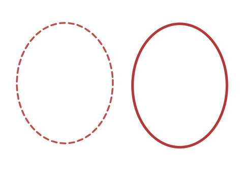 Dotted circle cutline. Dashed circle icon. Dotted round lines. Simple dashed circle set isolated