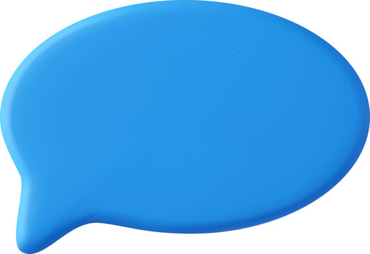 3d Blank speech bubble pin