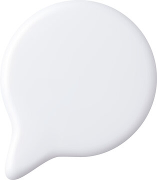 3d Blank speech bubble pin