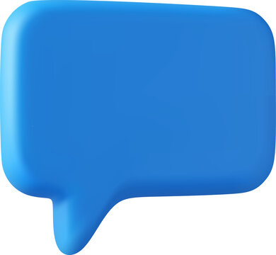 3d Blank speech bubble pin