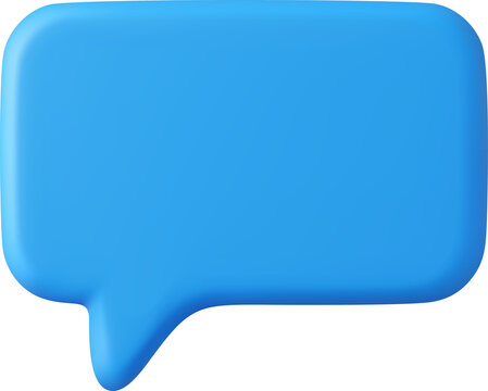 3d Blank speech bubble pin