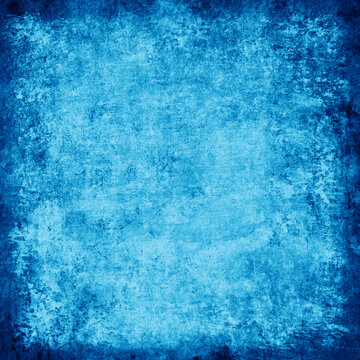 Grunge blue background with space for text