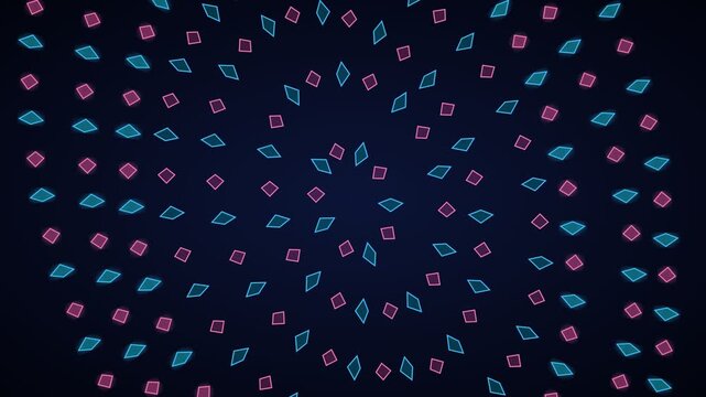 Seamless abstract blue geometric pattern texture background wallpaper for motion graphics