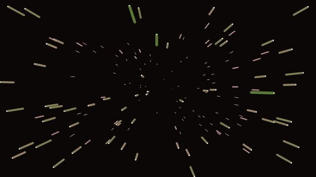 Abstract background with light streaks moving fast in deep space.
