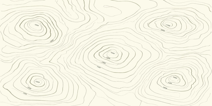 Abstract circular topographic map contour lines background with elevation circles mountain map terrain lines altitude circles geographic topography cartography abstract background
