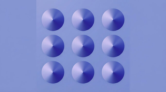 Modern Geometric Pattern Featuring Blue Cones Arranged in a Clean
