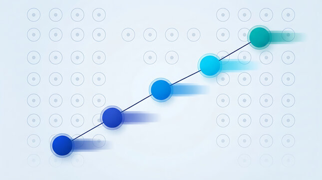 Simple Growth Chart Illustration Showing Upward Business Trend With