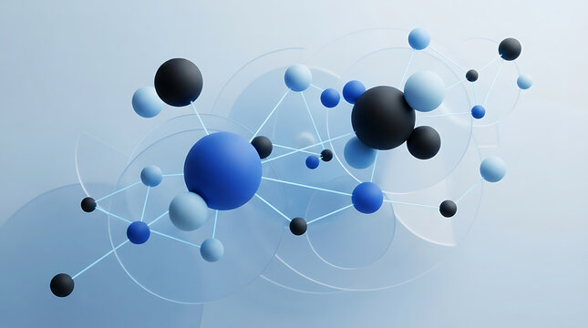 Abstract Network Connection Illustration Showing Data Nodes and