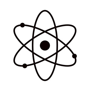 Atom Model Icon Illustration
