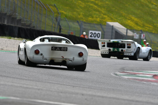 Scarperia, 5 April 2024: Porsche 910 year 1967 in action during Mugello Classic 2024 at Mugello Circuit in Italy.