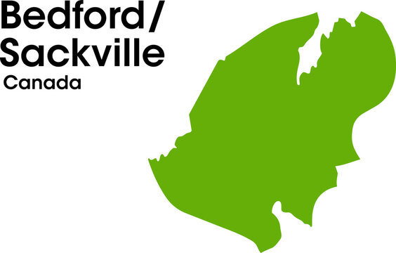 bedford sackville canada map in vectors