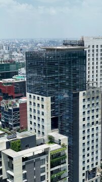 vertical Aerial View of Gulshan,Dhaka,Bangladesh Luxury District