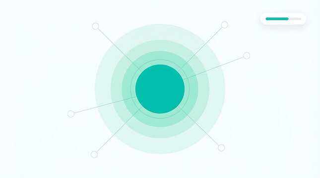 Network Connection Icon and Data Flow Illustration on a Clean White