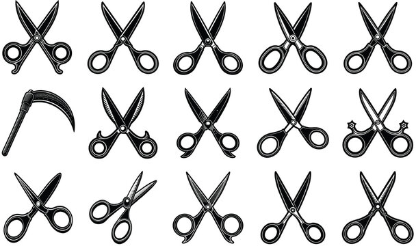 scissors vector. icon, symbol, sign.