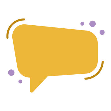 Golden Speech Bubble Vector Illustration