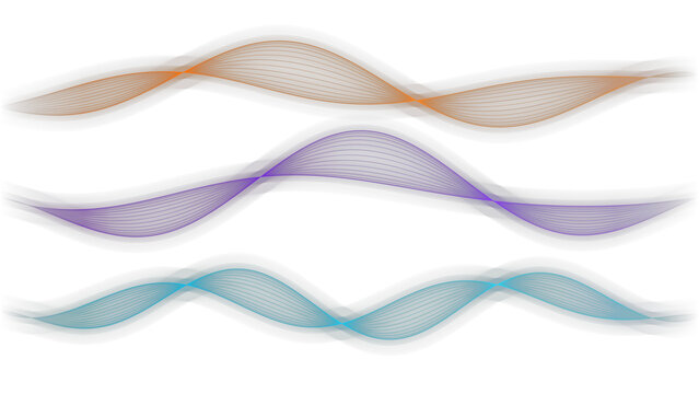 Vibrant Abstract Wave Lines in Orange, Purple, Teal on Dark Background - Futuristic Energy