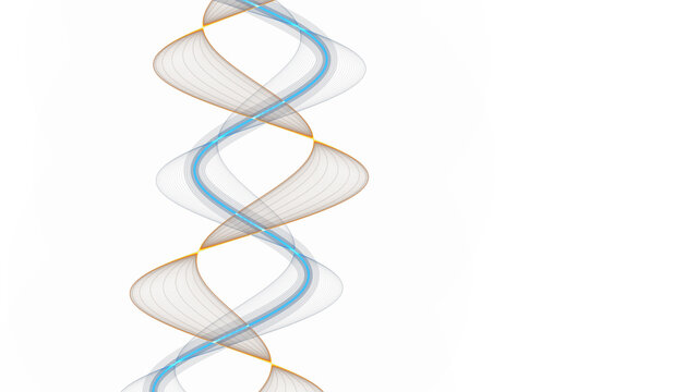 Vibrant Glowing Abstract Double Helix DNA Strand in Futuristic Sci-Fi Style